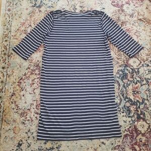 LRL Lauren Jeans 100% Cotton Navy White Striped Dress Size 1X